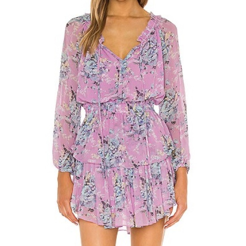LOVESHACKFANCY Popover Dress in Neon Bubbles